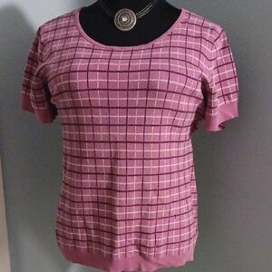 Pink Short-Sleeve Sweater